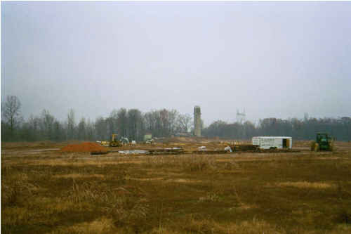 Sixty-one Industrial - looking northwest from Hwy 61S at silo and power lines