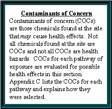 contaminants of concern textbox