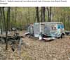 Junked commercial van where several vials of mercury were found, Durand, Michigan