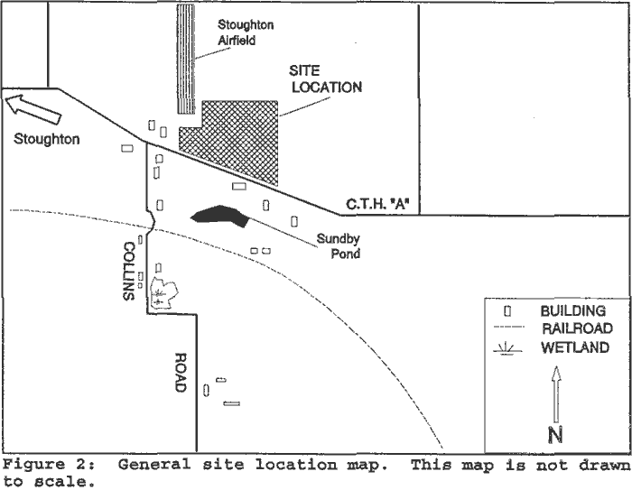 General Site Location Map. This map is not drawn to scale.