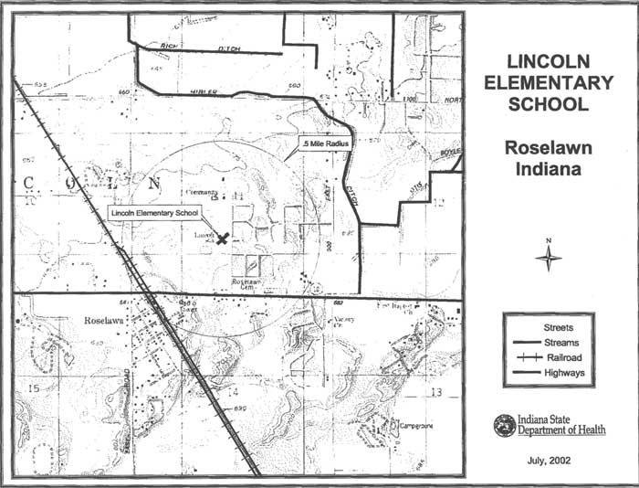 GIS Map of Lincoln Elementary School and Surrounding Area