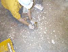 Photo of Emflux sampling over concrete floor at Downtown School