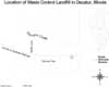 Location of Waste Control Landfill in Decatur, Illinois