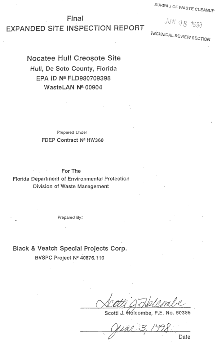 Inspection Report Cover