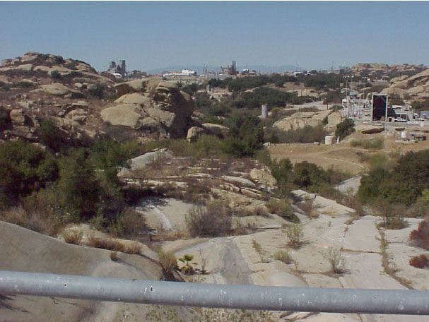 Figure 2. Area II rocket test stands and surrounding   terrain.