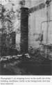 Air stripping tower on the north side of the building, doorframe visible in the background, door has been removed