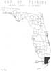 Map of Florida Showing County of Interest