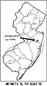 Small map of site location and map coordinates
