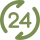 Custom icon shows number 24 in green in the middle of two yellow arrows in circle, representing ATSDR's 24-hour availability Custom icon shows number 24 in green in the middle of two yellow arrows in circle, representing ATSDR's 24-hour availability