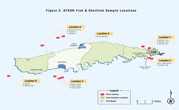 ATSDR's Fish and Shellfish Sample Locations