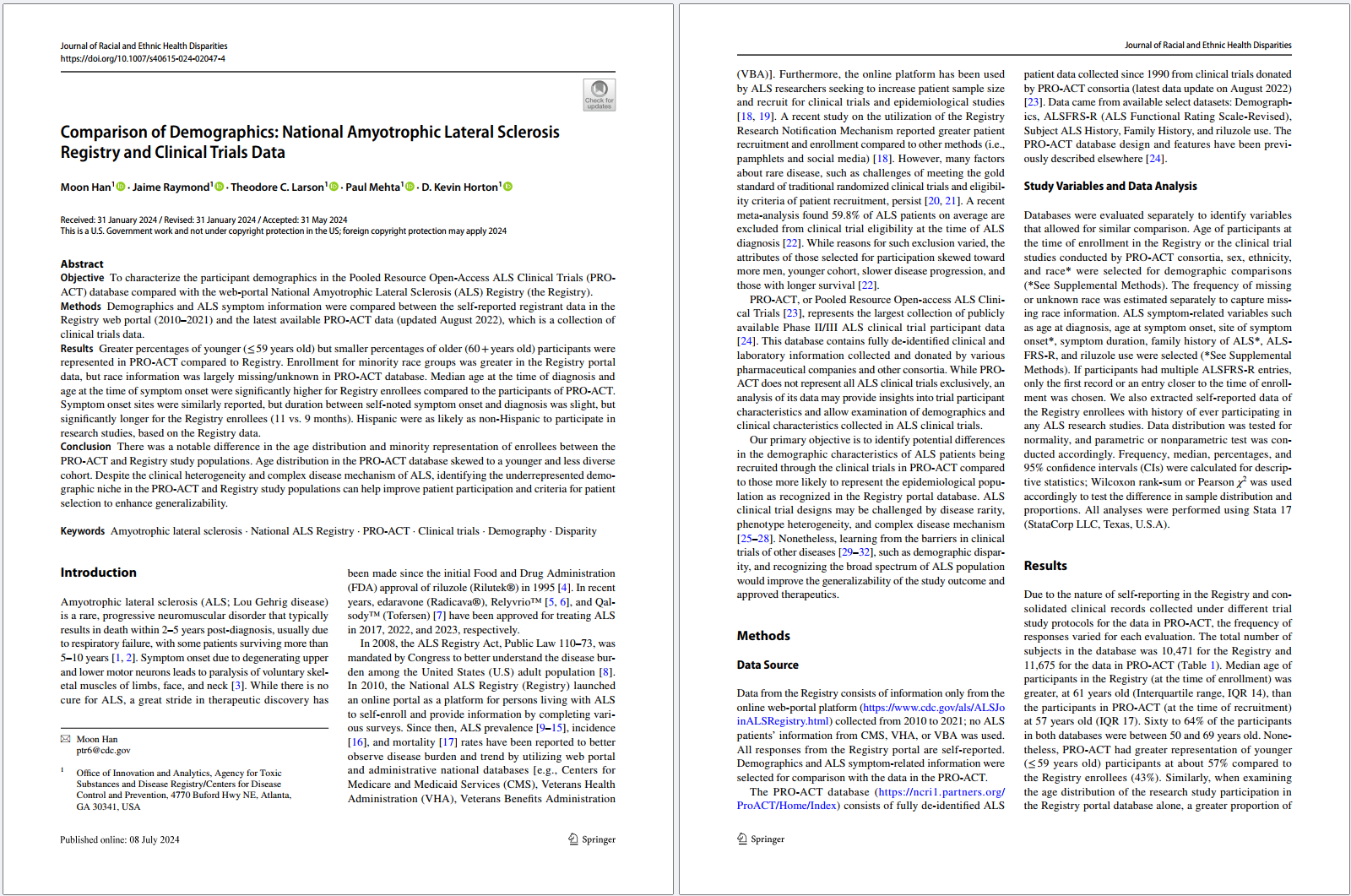 Screenshot of the first two pages of the report.