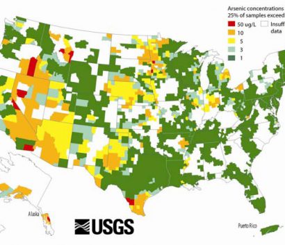 USGS map arsenic in groundwater