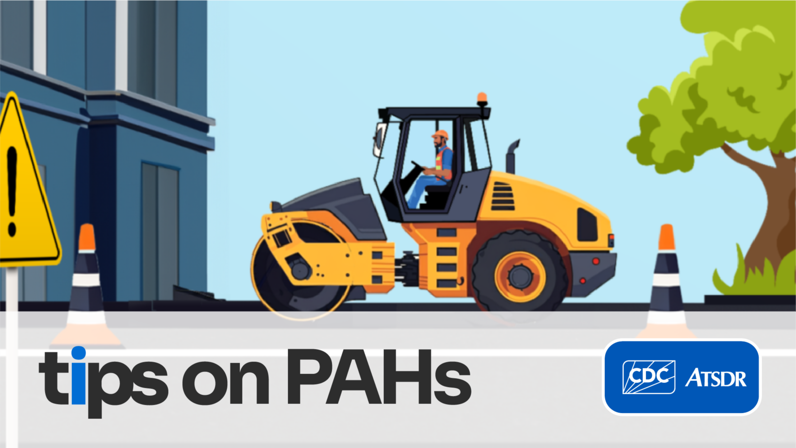 worker paving a road