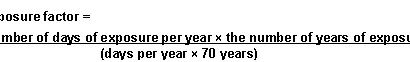 formula4 Factor de exposición para efectos cancerígenos