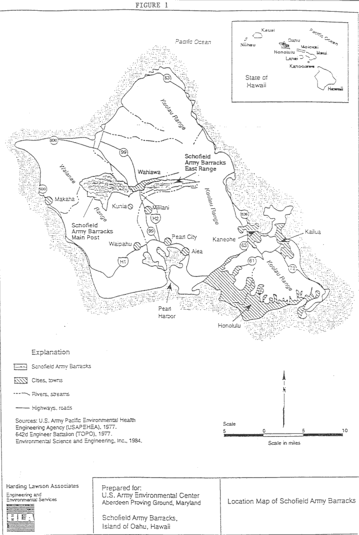 Schofield Barracks Ranges Map