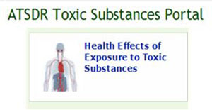 screen shot of Toxic Substances Portal opening webpage screen shot of Toxic Substances Portal opening webpage