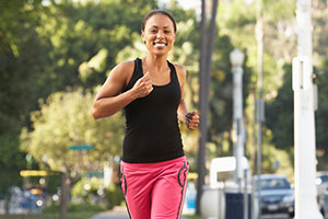 woman jogging