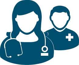 Two healthcare workers