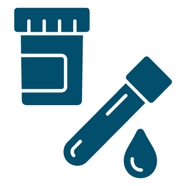 Blood and urine sample vials