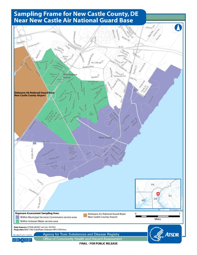 Sampling frame for New Castle County