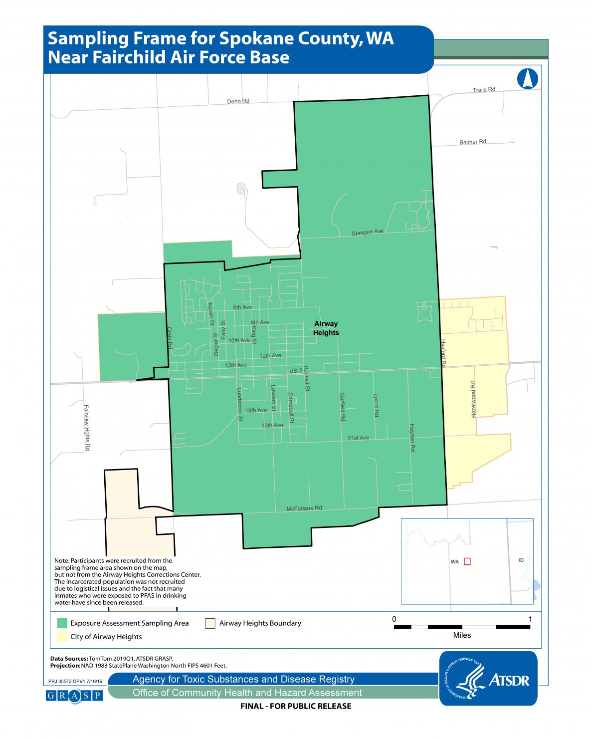 Sampling frame for Spokane County