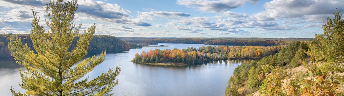 Autumn colors,  Highland Trail, AuSable Scenic Byway, MI