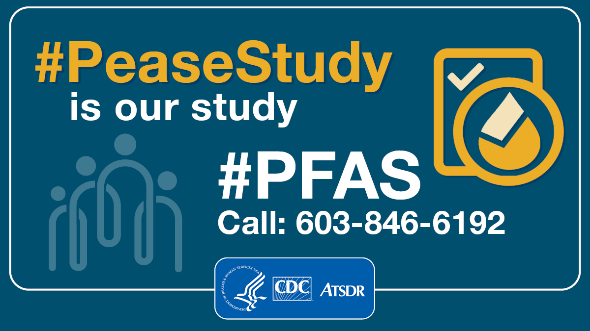 #PeaseStudy is our study #PFAS Call: 603-846-6192 