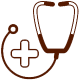 graphic icon of a stethoscope