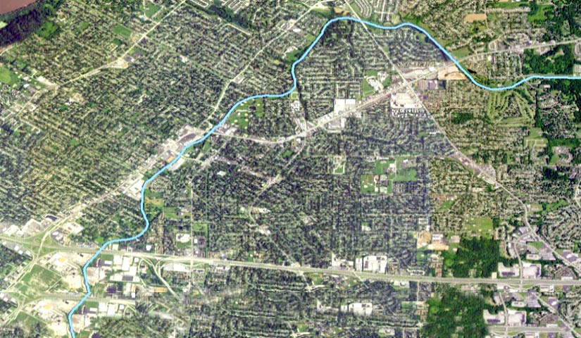 arial map of coldwater creek