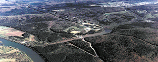 Photo from 1991 shows White Oak Lake (lower right corner)