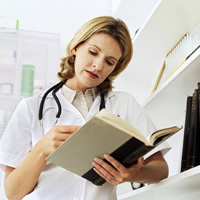 Health Professional with book